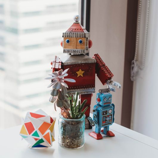 thoughtbot robots and a small plant